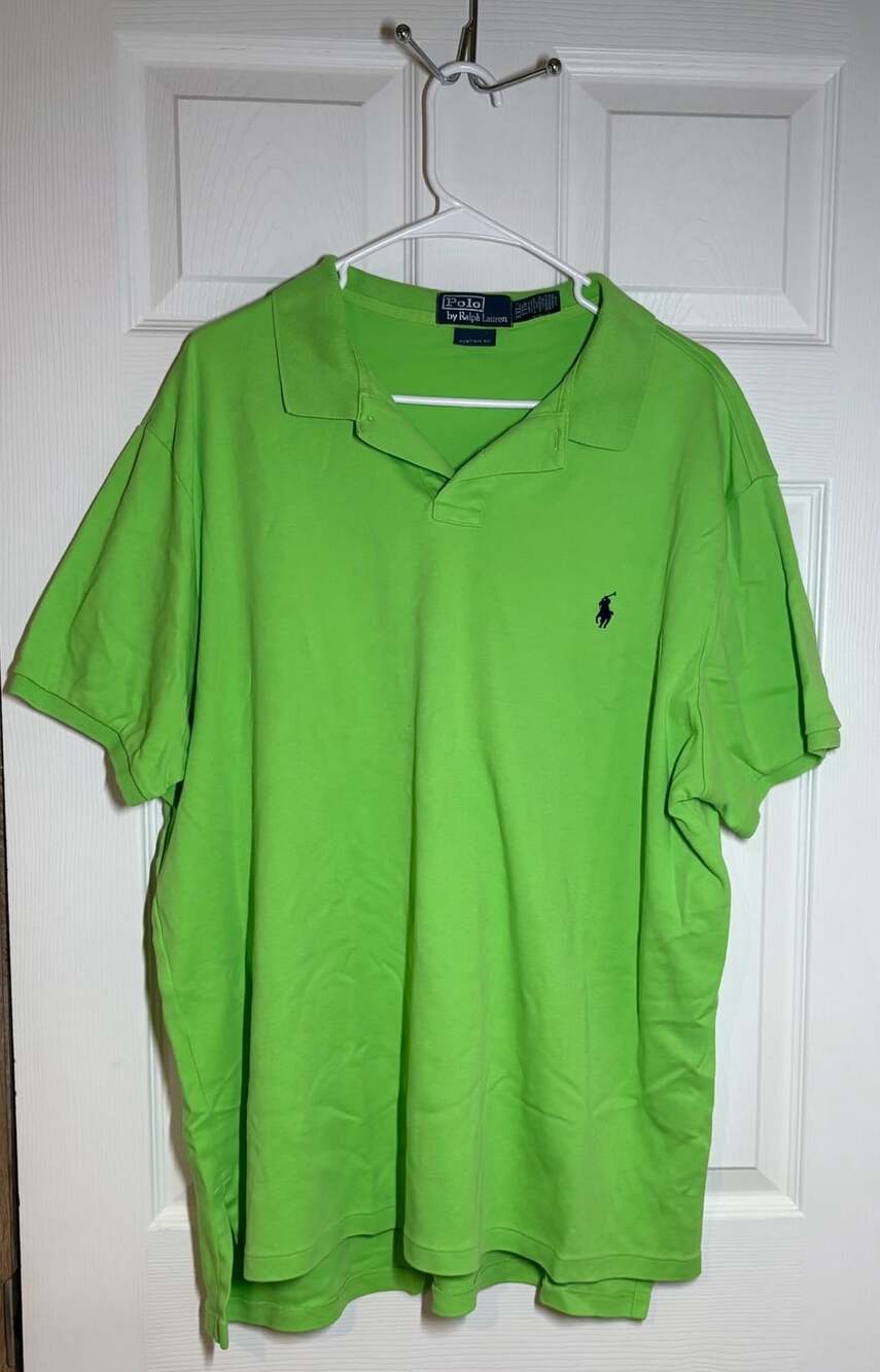 Polo by Ralph Lauren Men's Custom Fit Polo Shirt Lime Green XXL